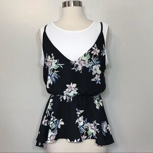 Goldray Anneka Cami Overlay Peplum Blouse
